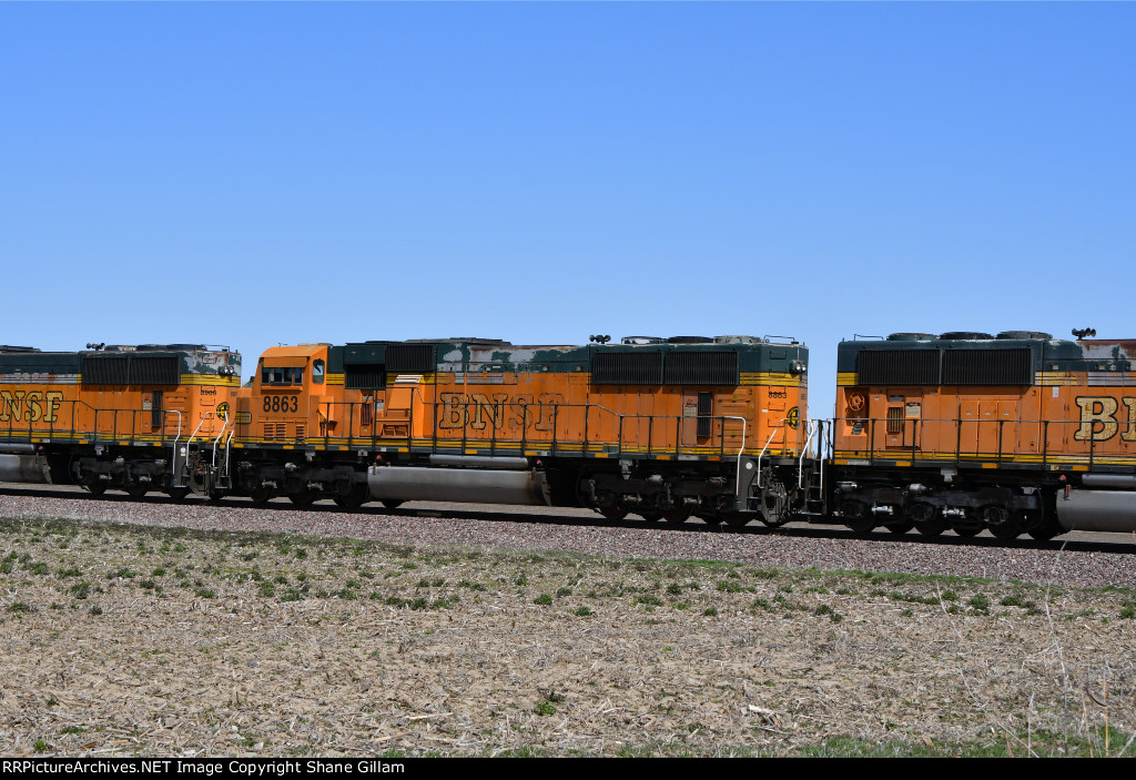 BNSF 8863 Roster shot.